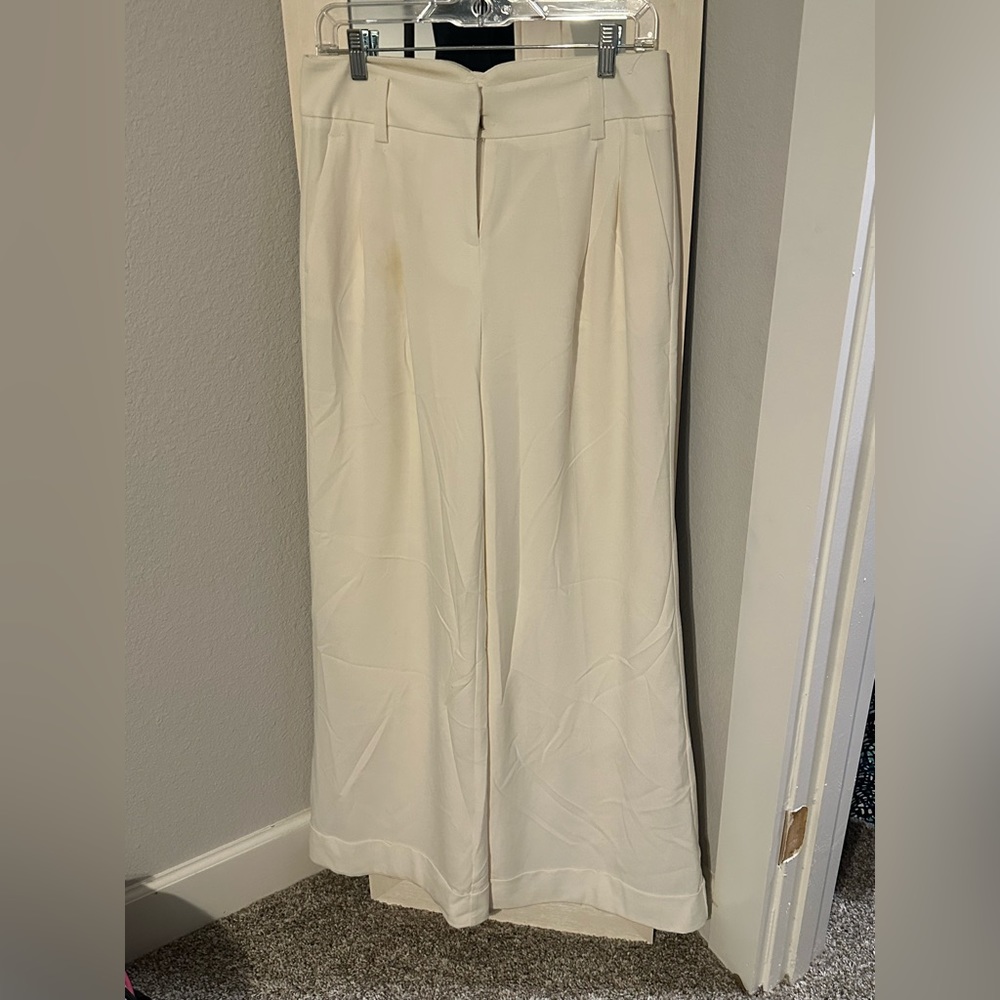 White, NY&C Relaxed fit, Business Professional Work Trousers, Size 6